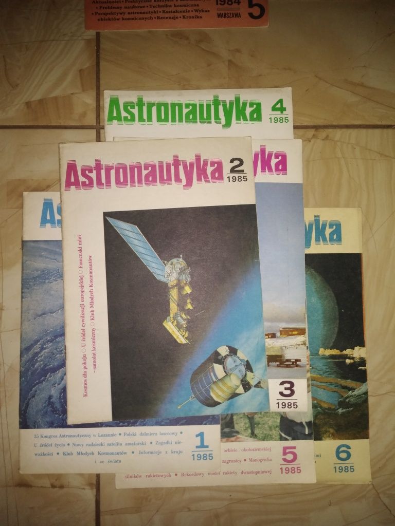 Astronautyka magazyn gazeta 1986, 1985, 1984 PRL kolekcja