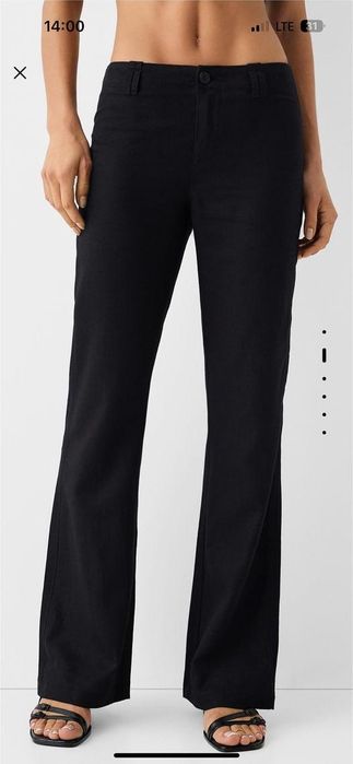 Нові лляні штани від бренду Бершка, розмір М