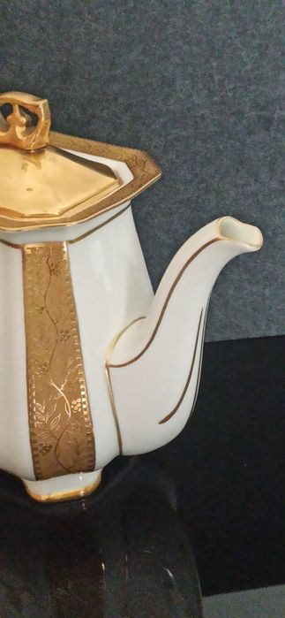 Porcelana Śląska Koenigszelt Dzbanek do kawy Złoty Brabant