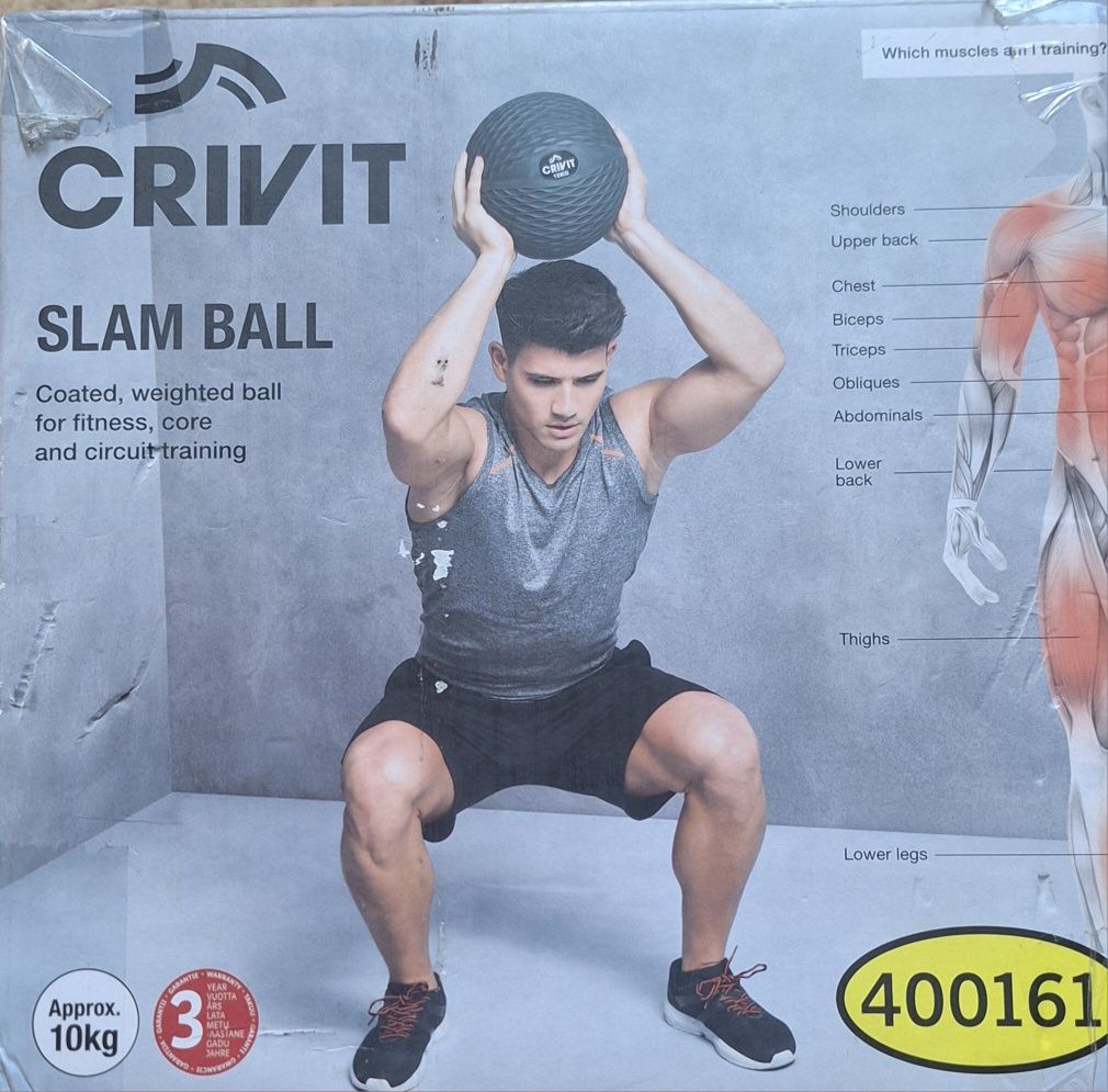 Медичний М'яч для фітнесу та  crivit slam ball 10кг