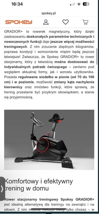 Rowerek stacjonarny Spokey