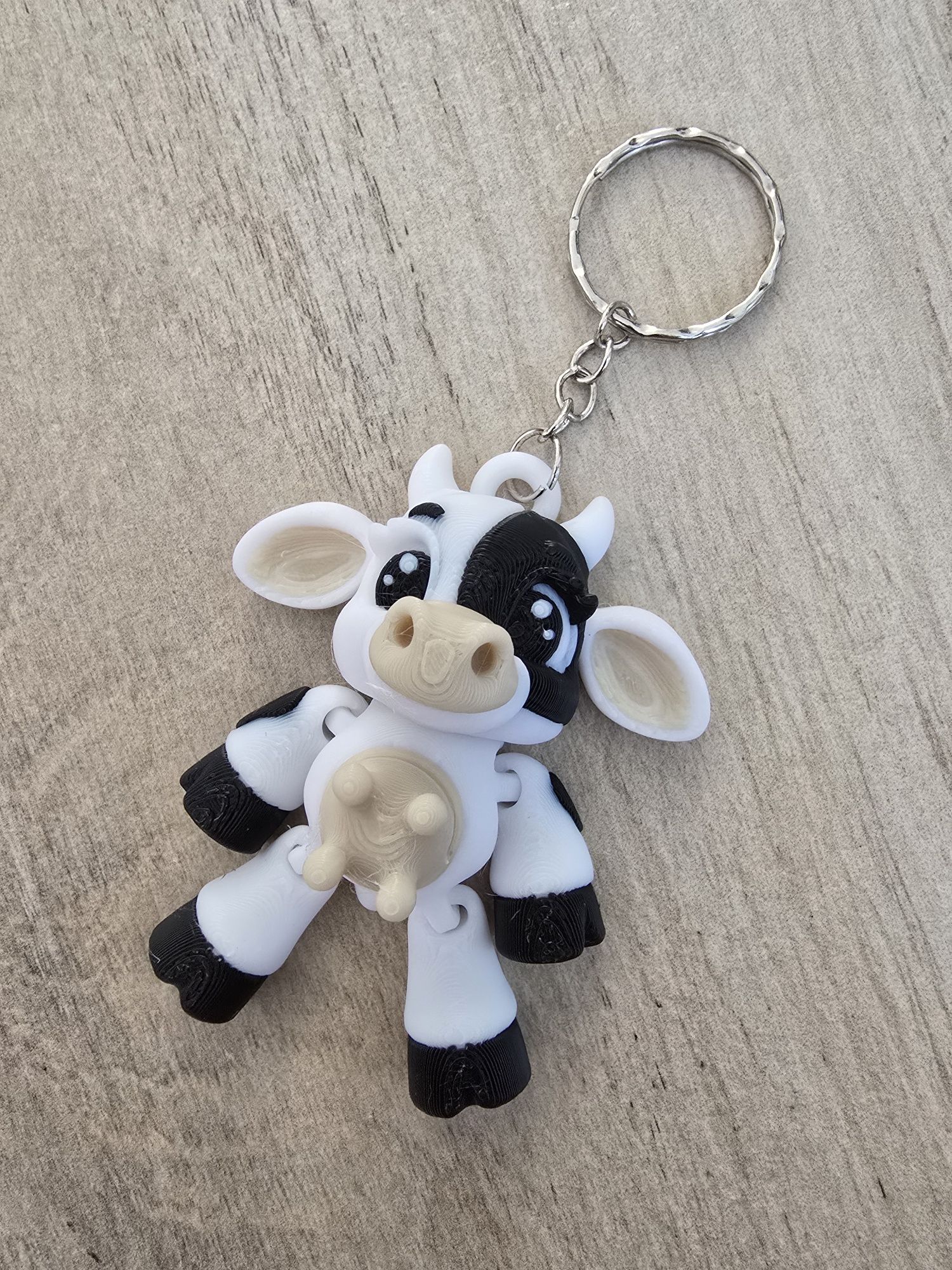Uroczy Breloczek Krówka - Brelok Druk 3D Keychain