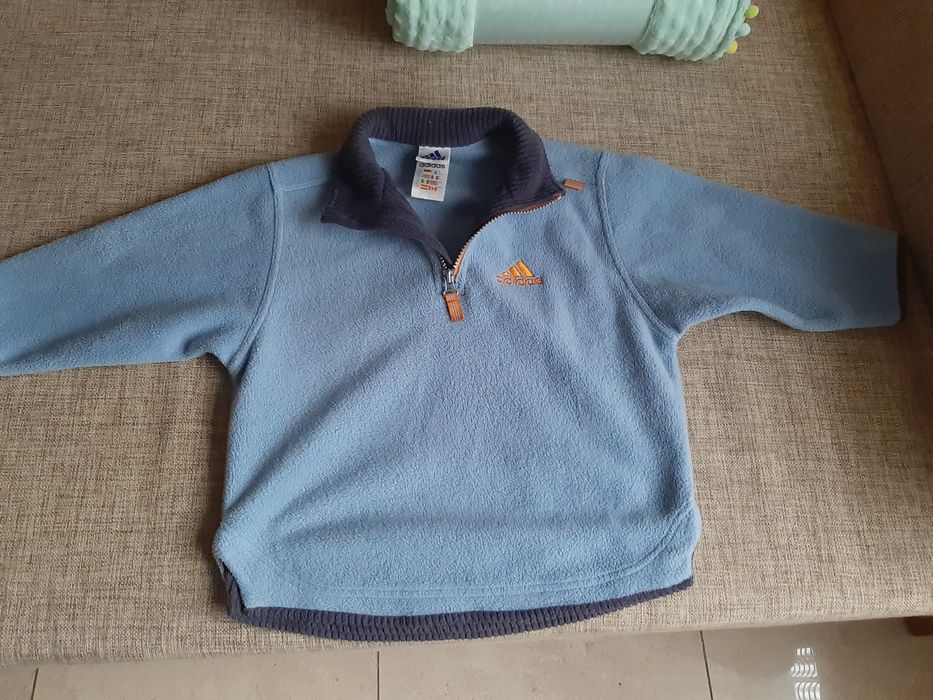 Bluza dziecięca Adidas polar 104 cm niebieska polarowa oryginał
