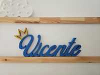 Placa decorativa com nome - Vicente