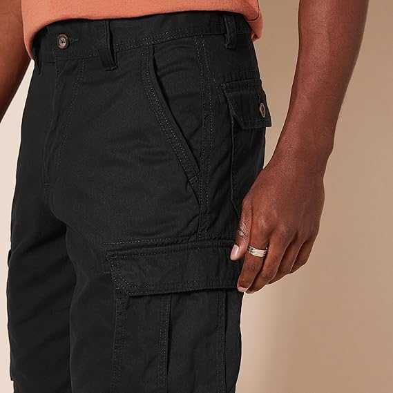 Spodenki AMAZON ESSENTIALS Classic Fit Short Cargo Bawełna Czarny 44