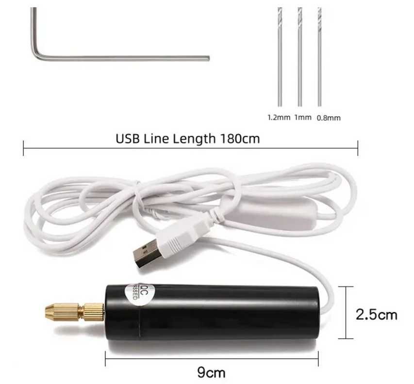 дрель мини USB электрическая