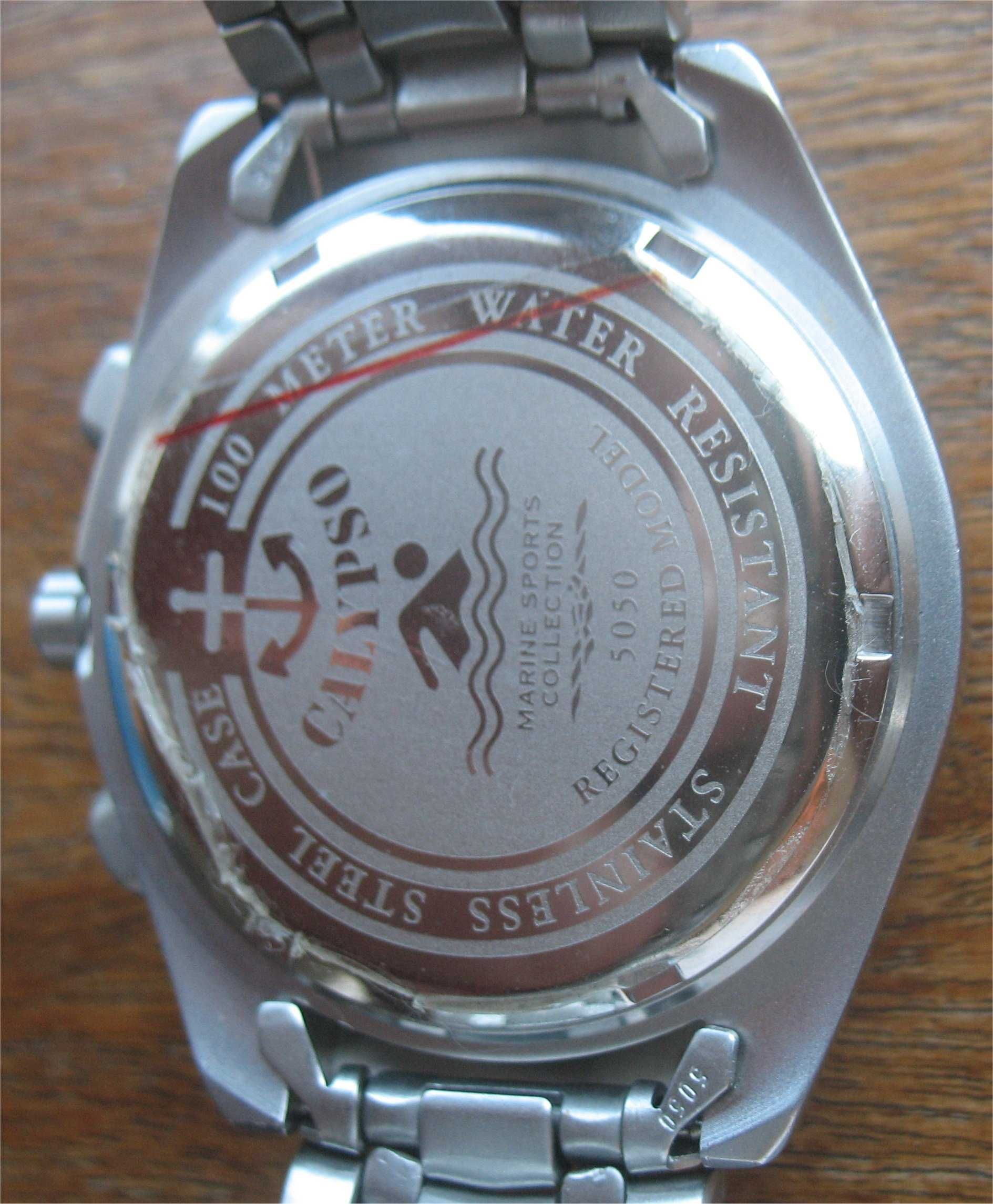 Relógio Calypso Cronógrafo -10 ATM, Water Resistant (Movimento Miyota)