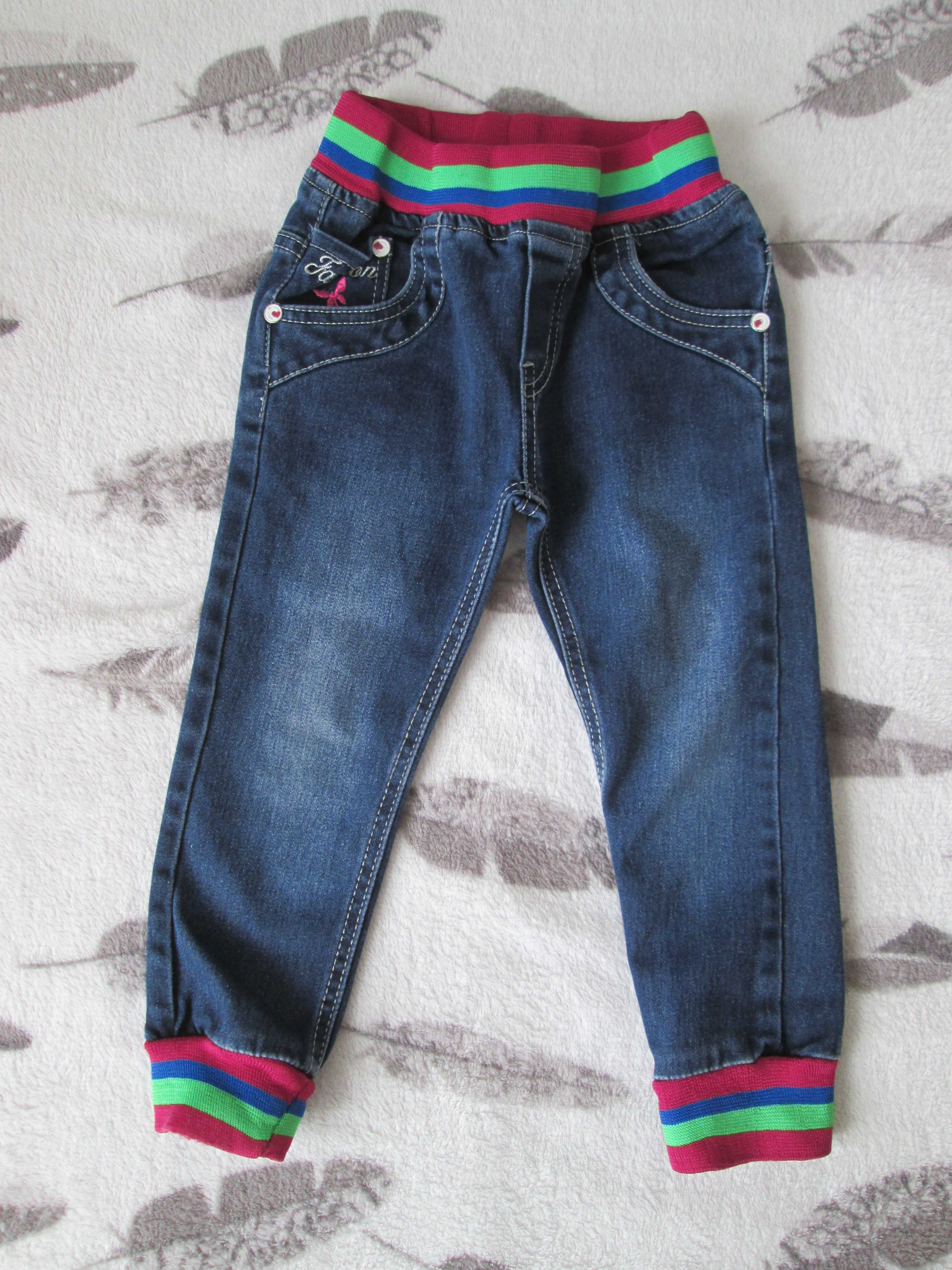 spodnie jeans, dżins, joggery rozmiar 80/86