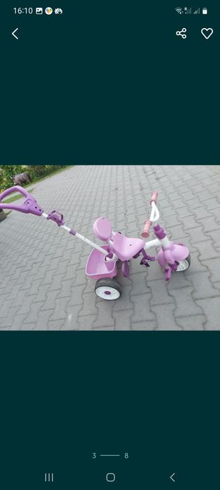 Rowerek trójkołowy 4 w 1 Little Tikes, daszek,