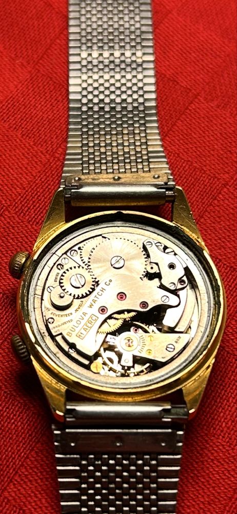 Bulova Wirst Alarm z USA 60’s zegarek z budzikiem retro mechanizm igła