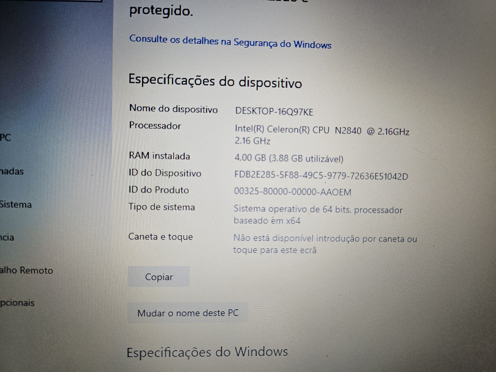 Computador ASUS a funcionar na perfeição