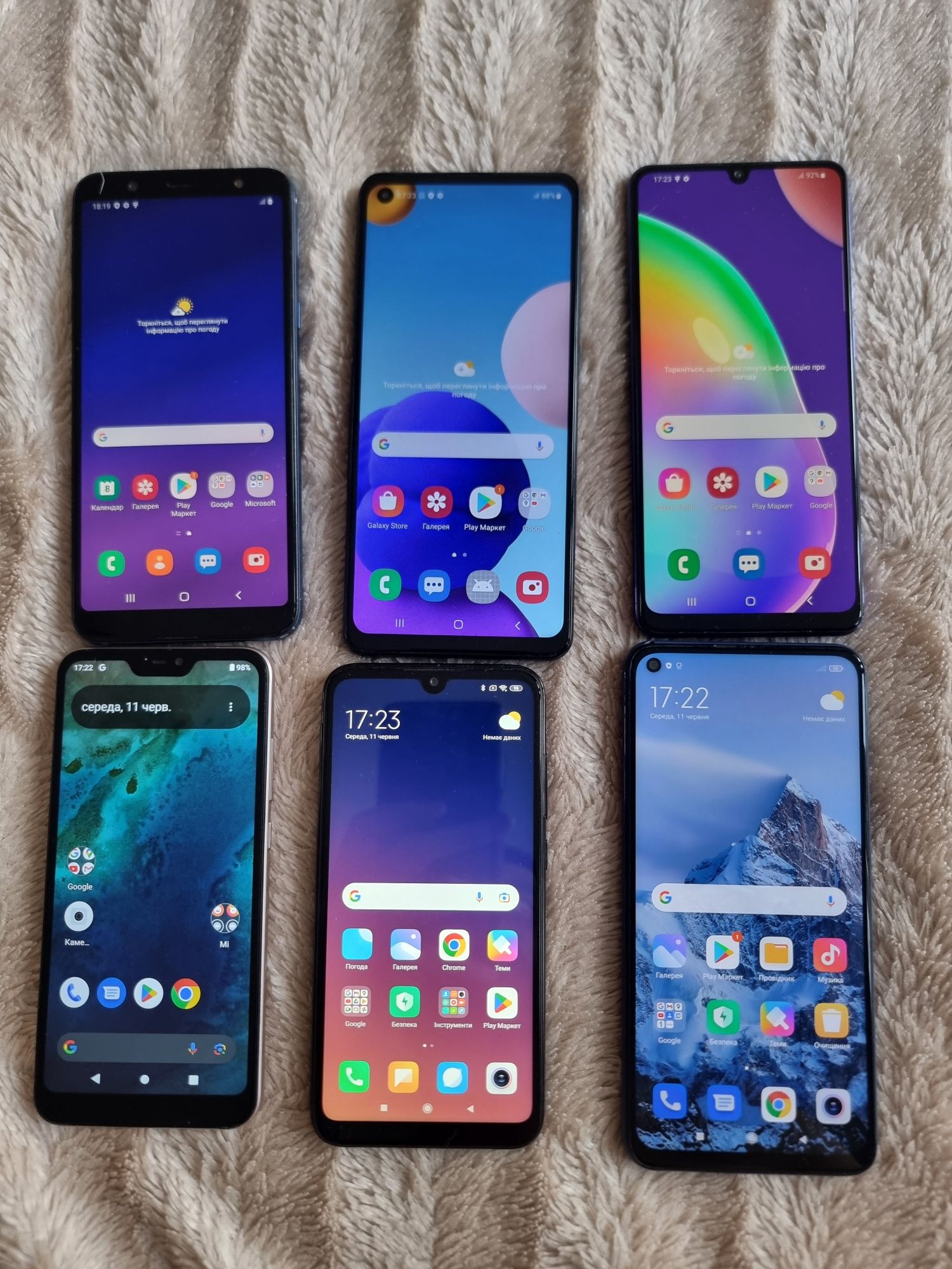 Мобільний телефон Xiaomi Samsung a6+ a31,a21s , mi play, note9, rn6pro