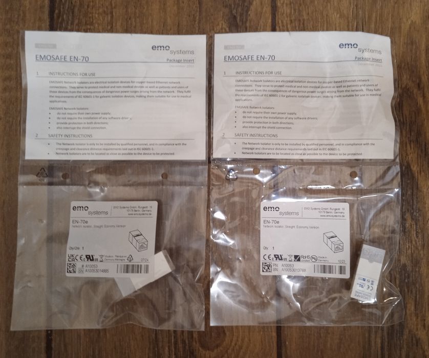 Сверхкомпактный сетевой гальванический изолятор, 10/100/1000 Мбит/с