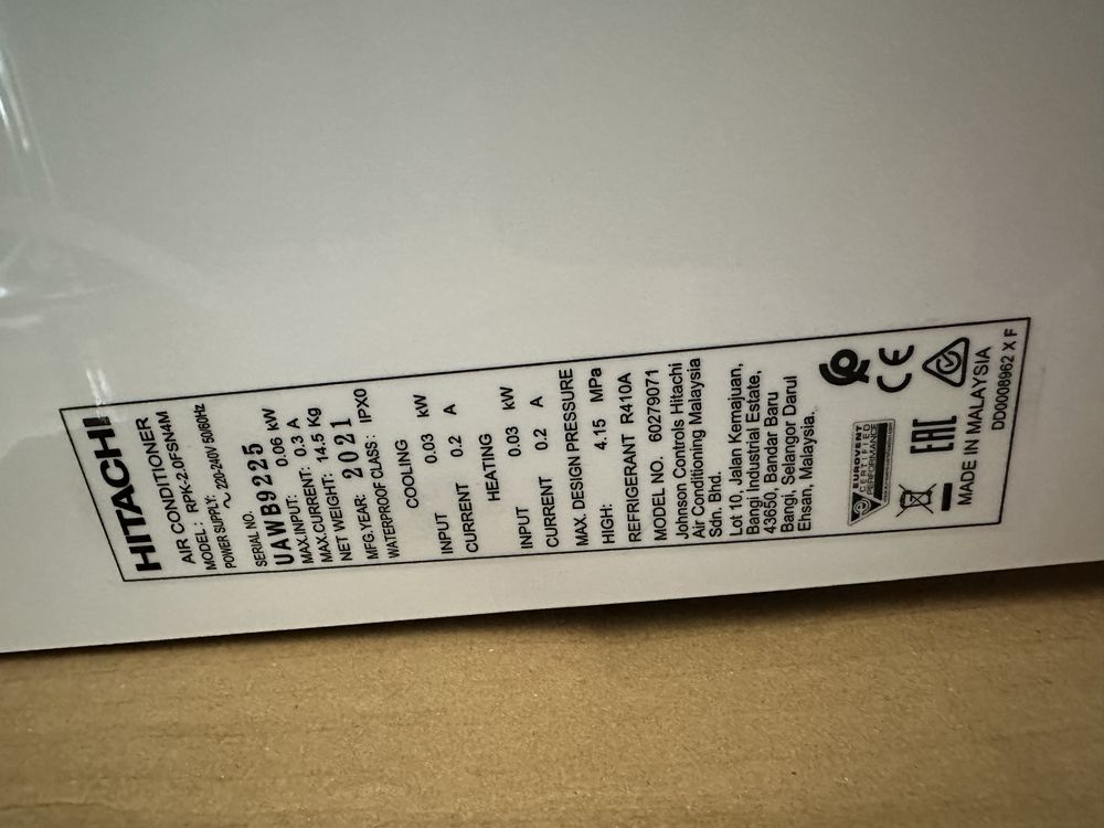 Klimatyzacja jednostka wewnętrzna Hitachi