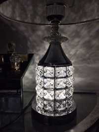 Lampa nocna z kryształkami srebrna glamour śliczna błyszcząca dekor