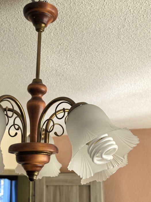 Lampa żyrandol 5 żarówek do salonu