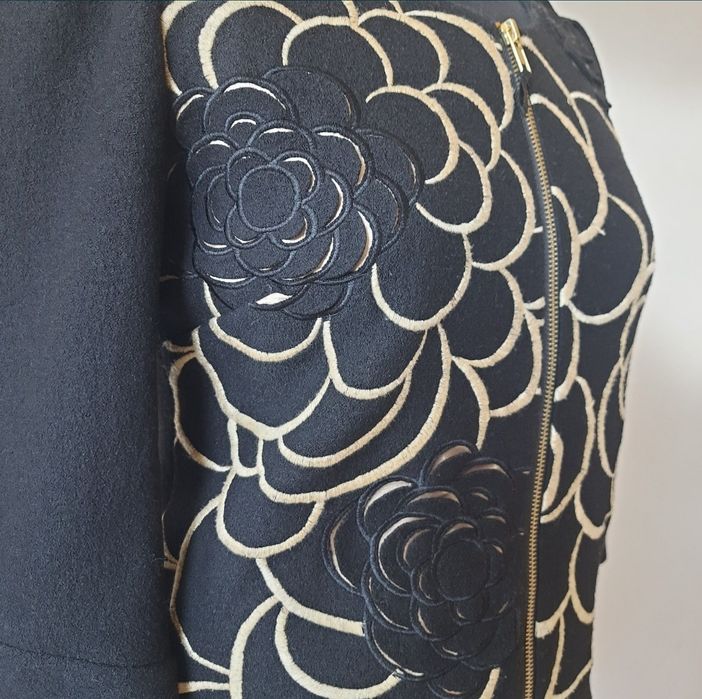 Etincelle couture Франция костюм M/L 46/48р пиджак рукав юбка шерсть.