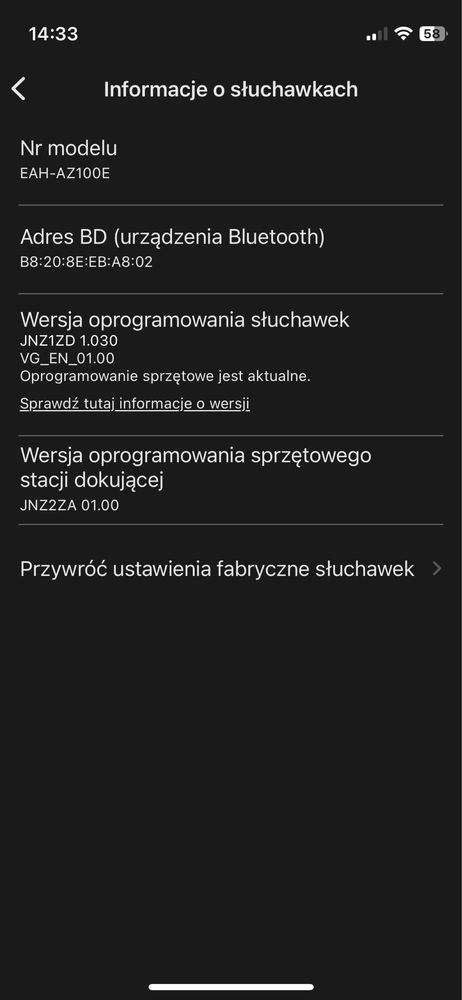 Technics EAH AZ100 – Słuchawki bezprzewodowe | Stan jak nowe!