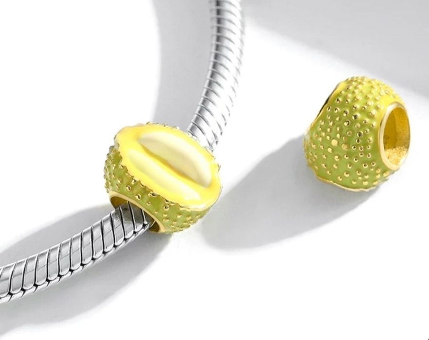 Złoty charms durian nowy do bransoletki moments pandora wisiorek