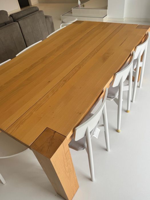 Mesa madeira maçiça mais 6 cadeiras