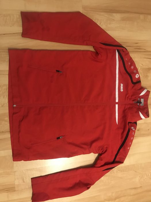 Jako kurtka r 164 cm 13 / 14 lat Czerwona deszczówka wiatrówka Vintage