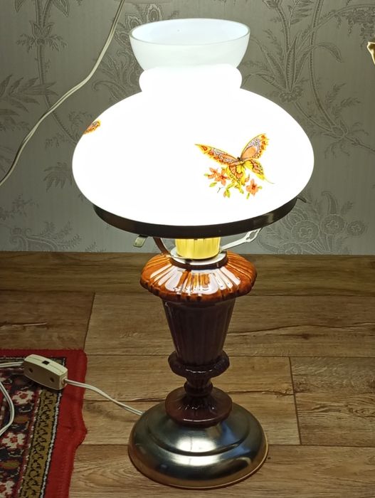 Лампа настільна скло кераміка