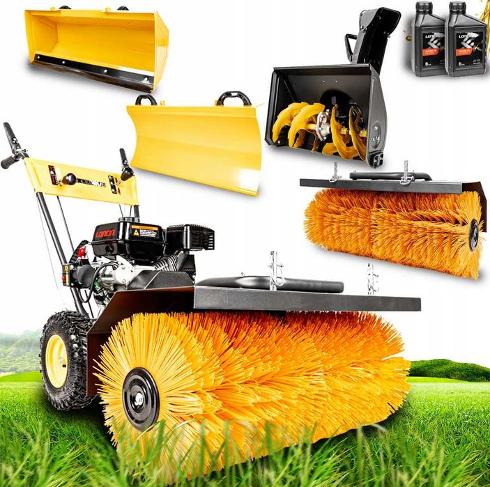 Odśnieżarka Spalinowa Zamiatarka Cedrus ZM06 Kosz Lemiesz Oleje 6,5KM