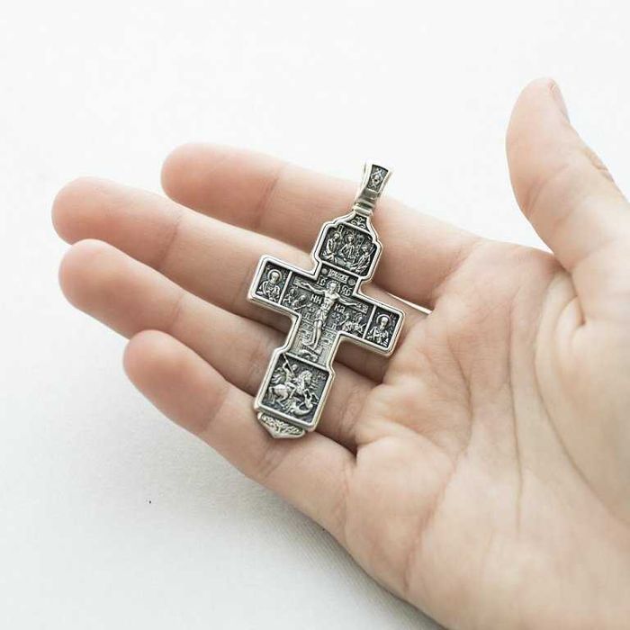 Великий срібний хрест з чорнінням Большой Серебряный крест