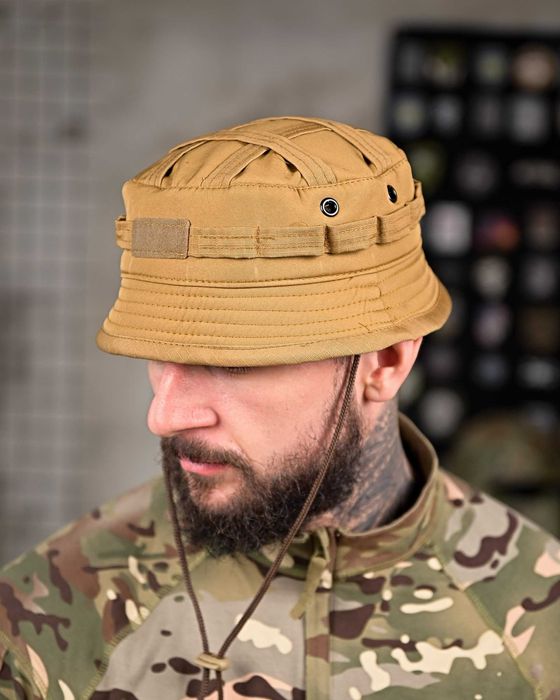 Тактична панама Softshell Койот Липучка під шеврон Без передоплати!