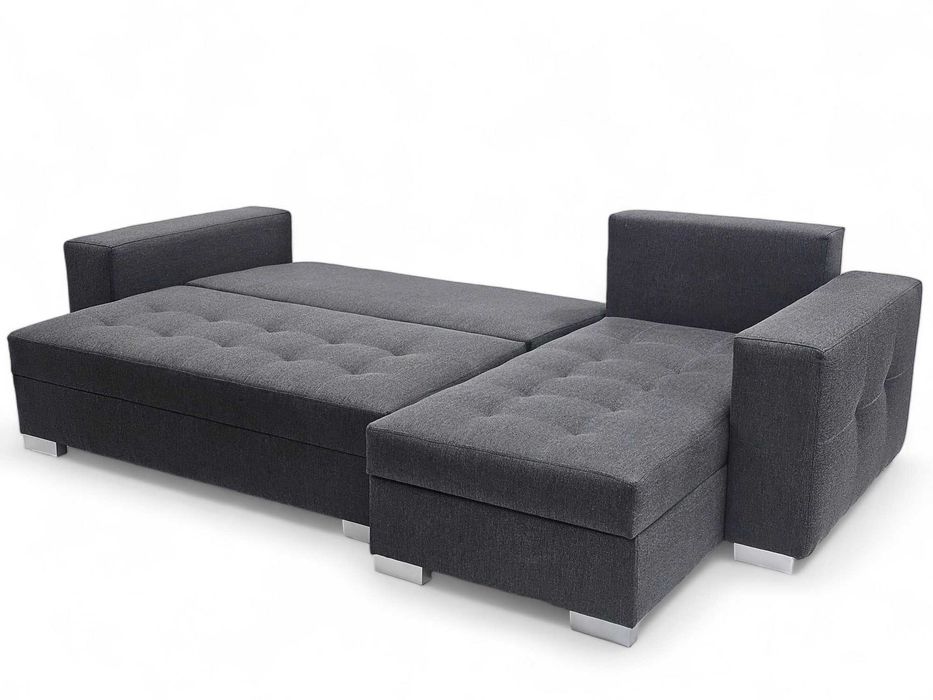 Rozkładany narożnik. Funkcja spania. Sprężyny. 2 pojemniki na pościel