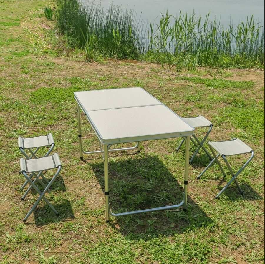 Легкий та міцний стіл 4 стільці для пікніка посилений столик чемодан
