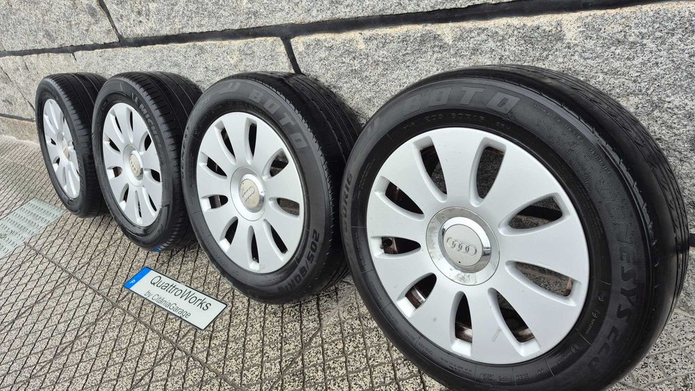 4 Jantes ORIGINAIS AUDI R16" 5x112 Et42 7J Ref: 8E0601,025AE com Pneus