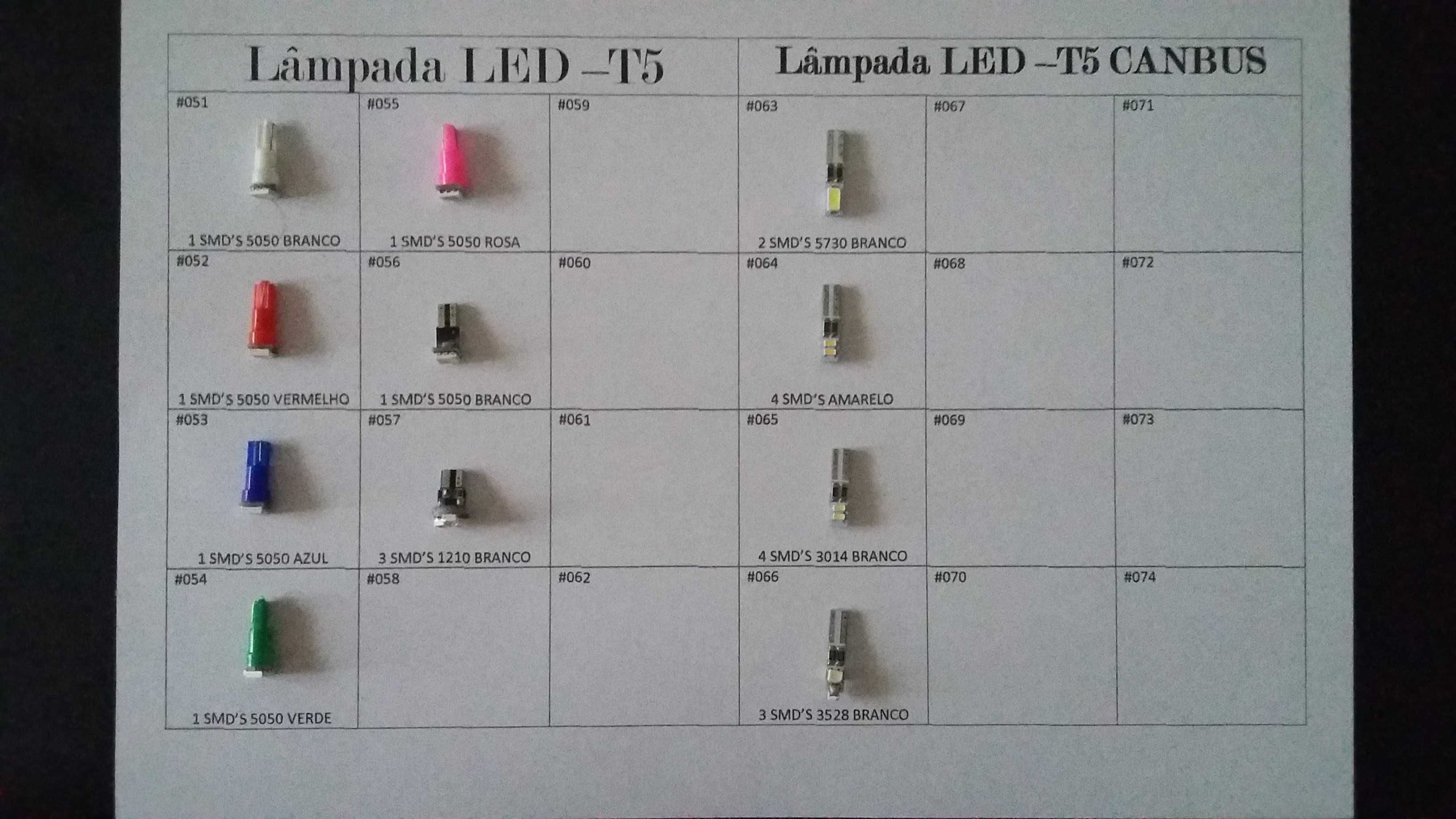 Led T5 varios modelos e cores a partir de