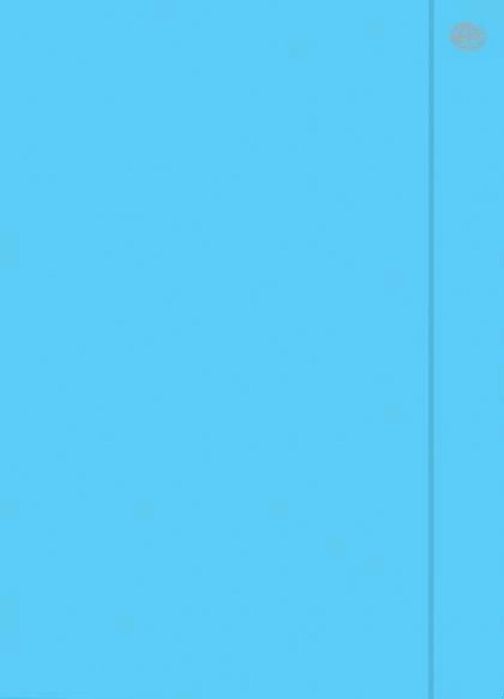 Teczka z gumką A4+ Fluo niebieska (10szt) INTERDRUK folia,317x237 mm