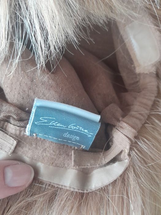 Peruka naturalna  włos naturalny blond z grzywką