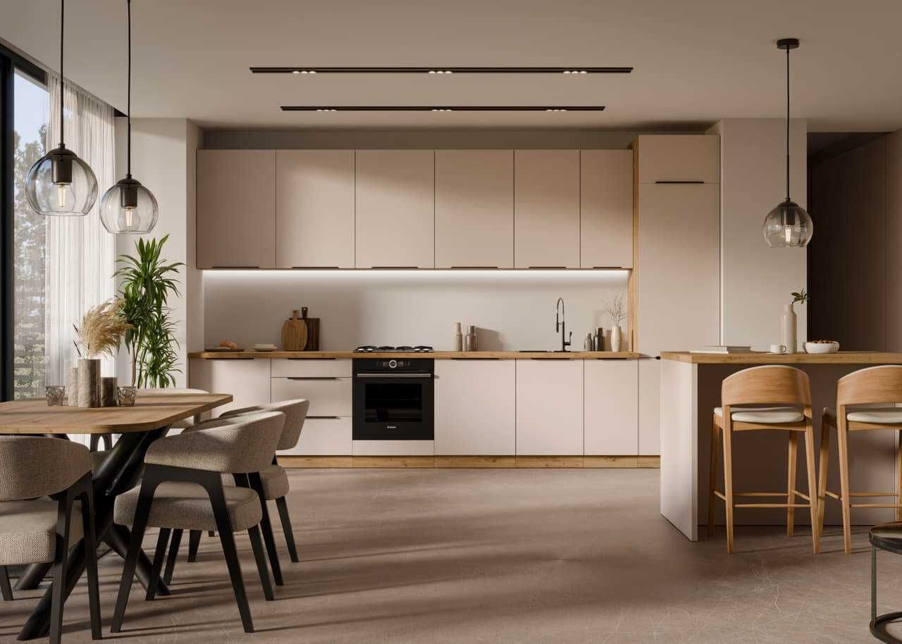 Meble Kuchenne modułowe, zestaw Mebli Kuchennych SOLEA 320 CM KASZMIR