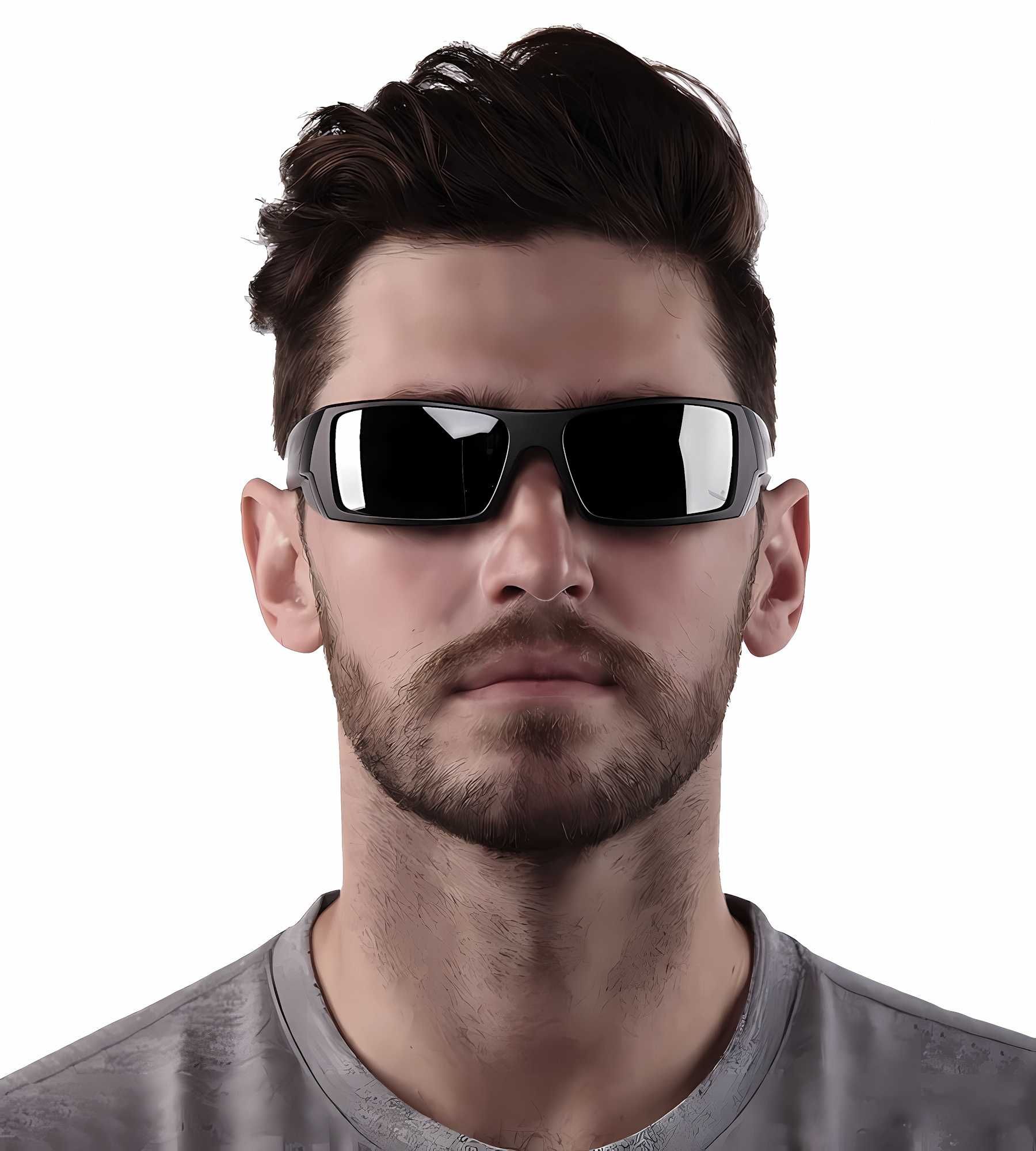 OKULARY PRZECIWSŁONECZNE. Polaryzacyjne. Matte Black. Sportowe. Męskie