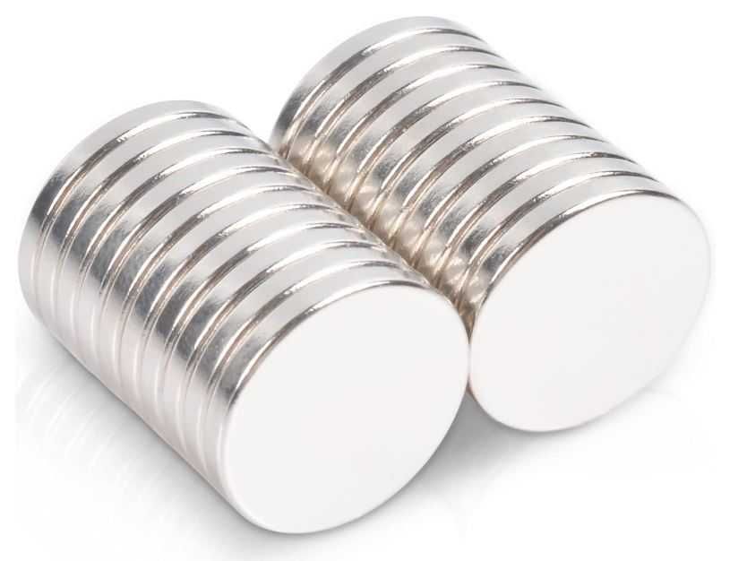 Zestaw 18 super mocnych magnesów 15x2mm MAGXCENE