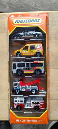 Zestaw samochodów matchbox MBX city drivers 3.5 pack.