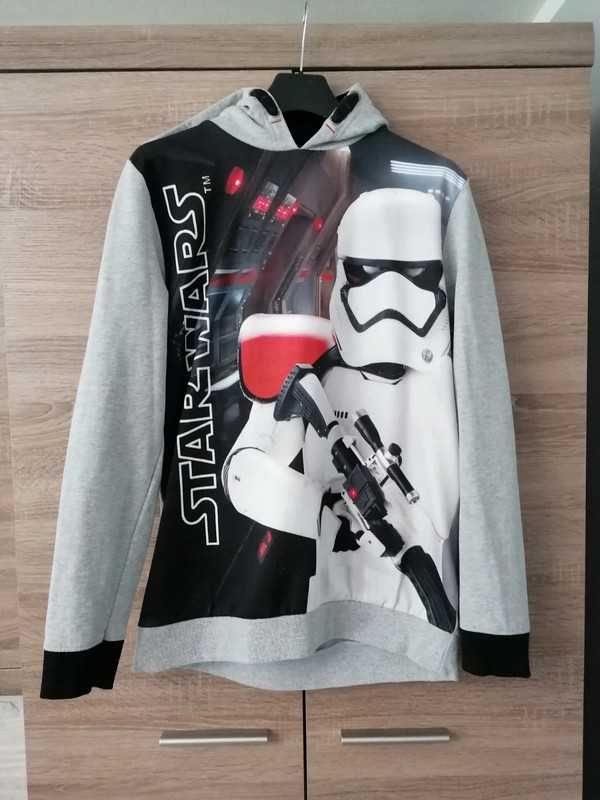 Bluza z nadrukiem Star Wars z kapturem męska chłopięca długa 182