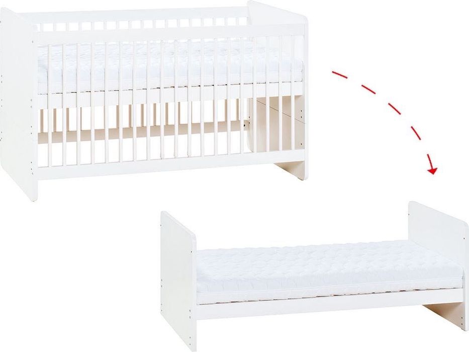 Meble dziecięce przewijak łóżeczko VOX Young users białe komoda