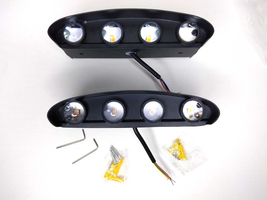 KINKIET/LAMPA Zewnętrzna Ścienna LED Góra/Dół Elewacyjna x2-NOWA