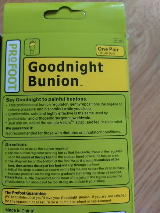 Бандаж-фиксатор большой палец ноги Goodnight Bunion вальгусный Valgus