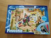 Lisciani Puzzle Pinocchio Pinokio 2w1 + puzzle do kolorowania 150 elem