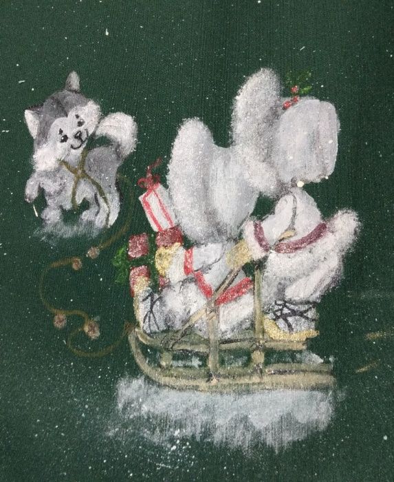 Toalha de mesa toda pintada à mão