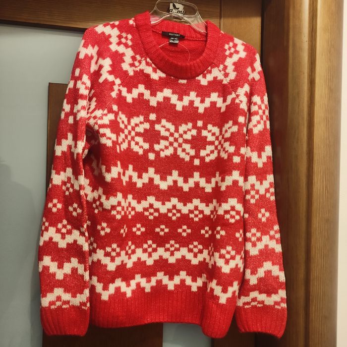 Kolorowy sweter damski m