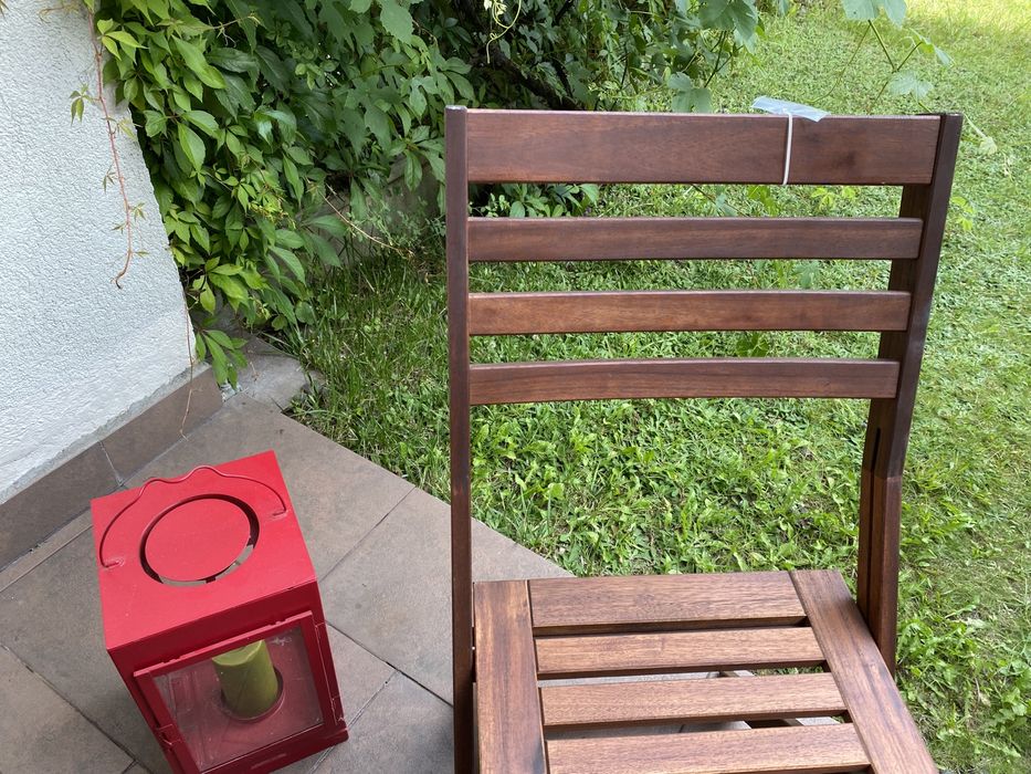 Lampion latarnia metalowa ikea czerwony na swiecę duży