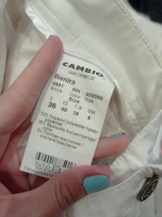 Białe spodnie cambio r 36