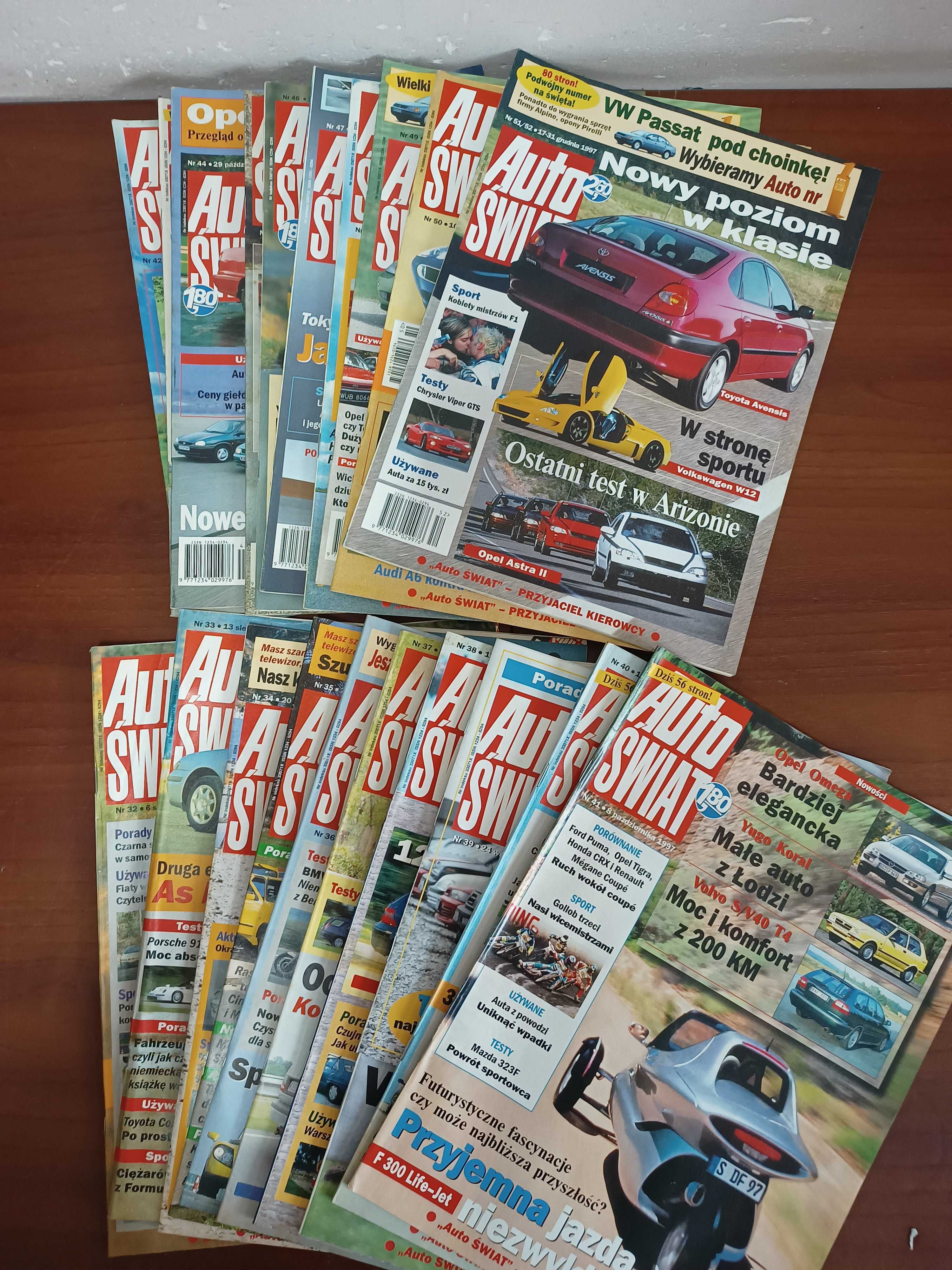Tygodnik Auto Świat 1997 rok czasopismo motoryzacyjne 20 numerów