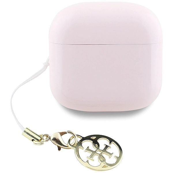 Słuchawki TWS Guess Glossy Effect Printed Classic Logo & Charm - różow